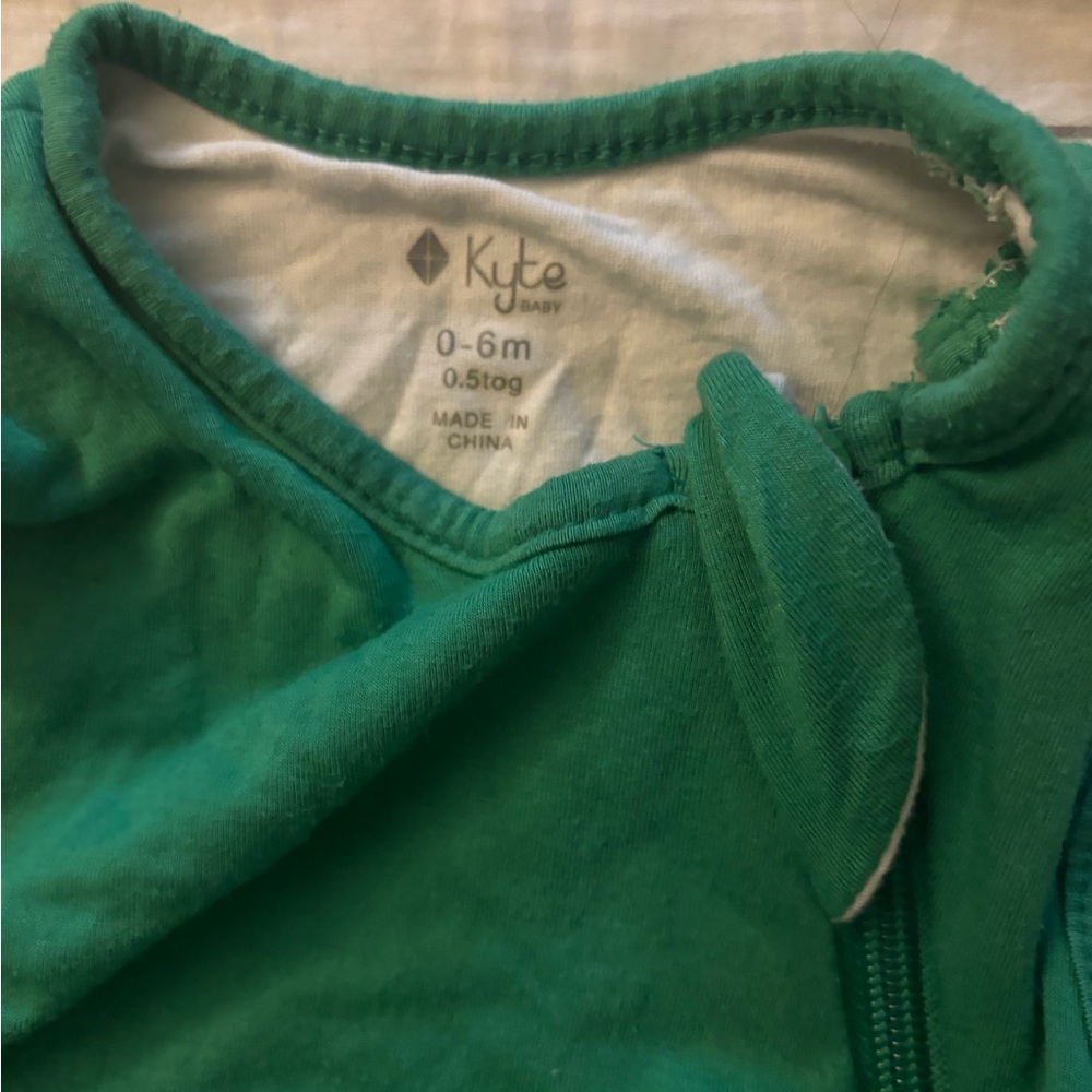 Kyte Baby 0.5 tog sleep sack 0-6 mo green GUC